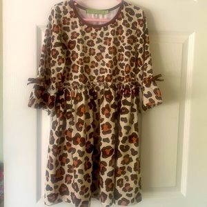 Millie Loves Lily 3/4 sleeve dress | Girls leopard print dress (size 8)